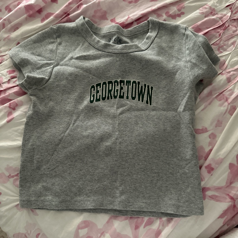 Georgetown brandy Gray Baby Tee (one size)